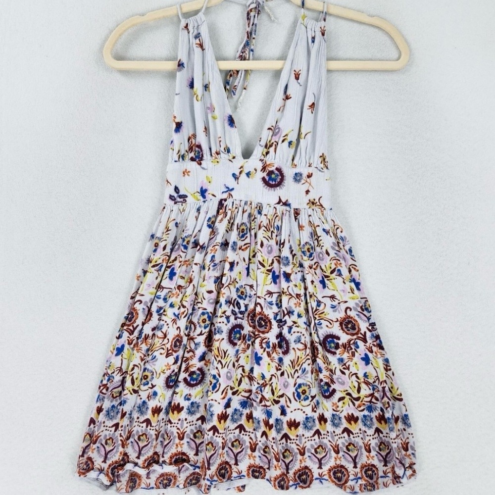Kimchi Blue Backless Floral Dress - White and Blue - Picture 7 of 7
